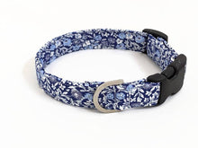 Load image into Gallery viewer, 'Siobhan' - Blue Liberty Floral Dog Collar/Lead