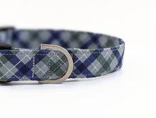 Load image into Gallery viewer, 'Iona' - Blue Tartan Dog Collar/Lead