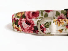 Load image into Gallery viewer, 'Catherine' - Blue/Pink Floral Dog Collar/Lead