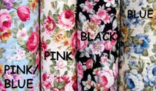 Load image into Gallery viewer, 'Catherine' - Blue/Pink Floral Dog Collar/Lead