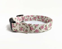 Load image into Gallery viewer, 'Rosie' - Small Roses Dog Collar/Lead