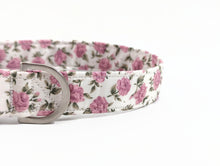 Load image into Gallery viewer, 'Rosie' - Small Roses Dog Collar/Lead
