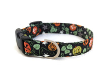 Load image into Gallery viewer, 'Nyx' - Glow in the Dark Pumpkin Dog Collar/Lead