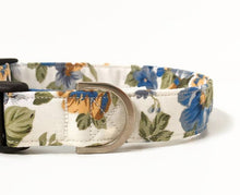 Load image into Gallery viewer, 'Diana' - Blue Floral Dog Collar/Lead