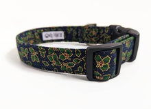 Load image into Gallery viewer, Navy Holly Dog Collar/Lead