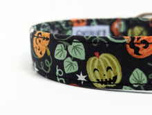 Load image into Gallery viewer, 'Nyx' - Glow in the Dark Pumpkin Dog Collar/Lead