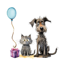 Load image into Gallery viewer, Cat &amp; Dog Birthday Card