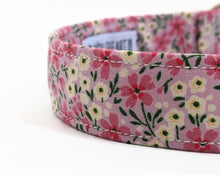 Load image into Gallery viewer, 'Amelia' - Tiny Pink Floral Dog Collar/Lead