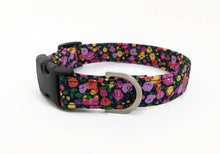 Load image into Gallery viewer, Navy Floral Dog Collar | Flower Dog Gift | Spring Dog Collar | Girl Dog Collar | Pet Gift | Floral Dog Collar | Small Dog Collar| Dog Collar