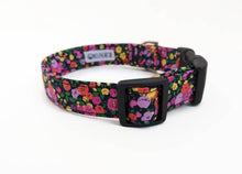 Load image into Gallery viewer, Navy Floral Dog Collar | Flower Dog Gift | Spring Dog Collar | Girl Dog Collar | Pet Gift | Floral Dog Collar | Small Dog Collar| Dog Collar