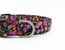 Load image into Gallery viewer, Navy Floral Dog Collar | Flower Dog Gift | Spring Dog Collar | Girl Dog Collar | Pet Gift | Floral Dog Collar | Small Dog Collar| Dog Collar