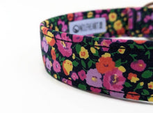 Load image into Gallery viewer, Navy Floral Dog Collar | Flower Dog Gift | Spring Dog Collar | Girl Dog Collar | Pet Gift | Floral Dog Collar | Small Dog Collar| Dog Collar